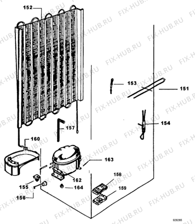 Взрыв-схема холодильника Arthurmartinelux AR3705D - Схема узла Cooling system 017